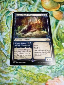 Horned Loch-Whale (Showcase) MTG: WOE *Pack Fresh* - Image 1