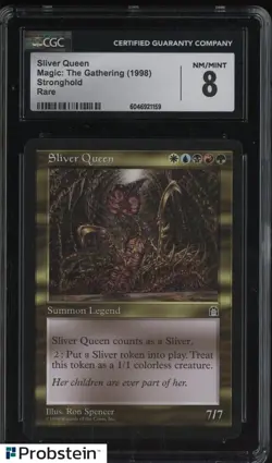 1998 Magic The Gathering Stronghold Silver Queen Rare CGC 8 NM-MT - Image 1