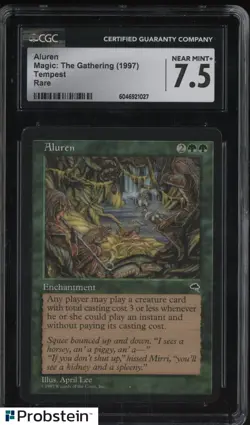 1997 Magic The Gathering MTG Tempest Aluren CGC 7.5 NM+ - Image 1