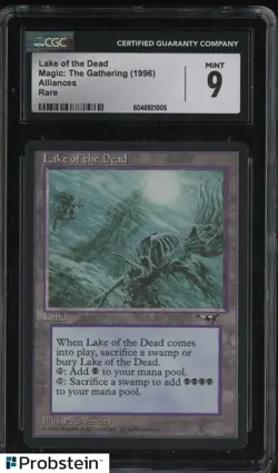 1996 Magic The Gathering MTG Alliances Lake of The Dead CGC 9 MINT - Image 1
