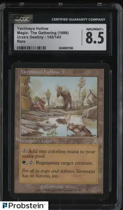 1999 Magic The Gathering MTG 143/143 Yavimaya Hollow CGC 8.5 NM-MT+ - Image 1