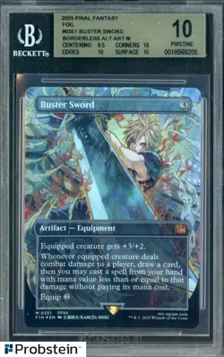 2025 MTG Final Fantasy #0351 Buster Sword Borderless Foil BGS 10 PRISTINE - Image 1