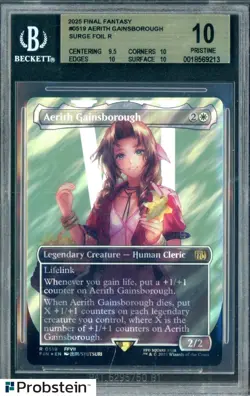 2025 MTG Final Fantasy EN Borderless Surge Foil #0519 Aerith Gainsborough BGS 10 - Image 1