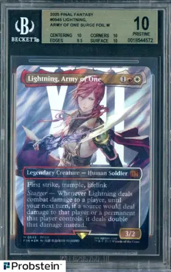 2025 MTG Final Fantasy #0545 Lightning Army of One Surge Foil BGS 10 PRISTINE - Image 1
