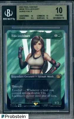 2025 MTG Final Fantasy Borderless Surge Foil #0536 Tifa Lockhart BGS 10 PRISTINE - Image 1