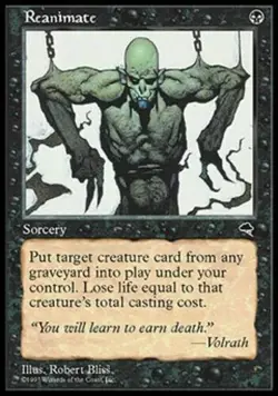 MTG Magic the Gathering Reanimate Tempest NM/EX - Image 1