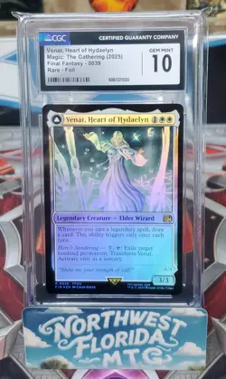 Graded MTG - CGC Gem Mint 10 - Final Fantasy - Venat, Heart of Hydaelyn (Foil) - Image 1