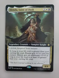 MTG Elenda, Saint of Dusk Foundations 0479 Borderless Rare - Image 1