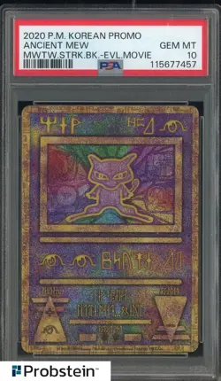 1999 Pokemon Korean Mewtwo Strike Bk Movie Ancient Mew Promo PSA 10 GEM MINT - Image 1