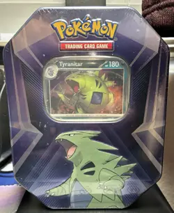 Pokemon TCG: Tyranitar Triple Whammy Collectors Tin - Factory Sealed - Image 1