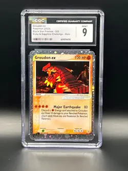 Pokemon Black Star Promo Holo Groudon EX 002 EX Ruby & Sapphire - CGC 9 Mint 🔥 - Image 1
