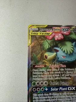 Pokemon TCG Venasaur And Snivy GX Tag Team SM229 Black Star - Image 2