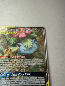Pokemon TCG Venasaur And Snivy GX Tag Team SM229 Black Star - Image 3