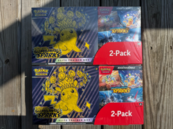 ✅ LOT OF 2 Pokemon TCG Surging Sparks ETB Booster Bundle Costco Bundle SEALED - Image 1