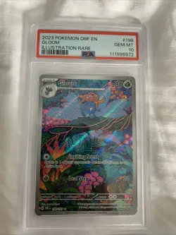 Pokemon TCG Illustration Rare Gloom 198/197 Obsidian Flames PSA 10 Gem Mint - Image 1
