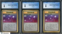 Lot of (3) 1998 Pokemon CD Promo Glossy Super Energy Retriveval Japanese CGC 8 - Image 1