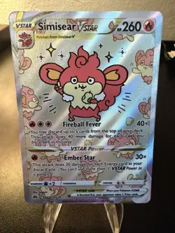 Simisear VSTAR GG37/GG70 Pokemon Crown Zenith Galarian Gallery Full Art Holo NM - Image 1