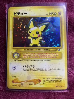 Pichu No. 172 Neo Genesis Japanese Holo Rare LP-MP 2000 Vintage Pokemon TCG - Image 1