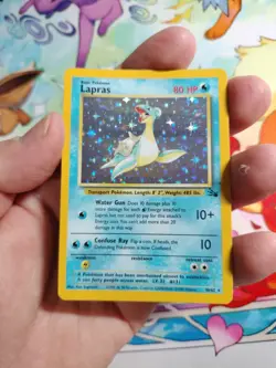 Vintage Wizards Pokemon Trading Cards Holographic Lapris Card 10/62 - Image 4