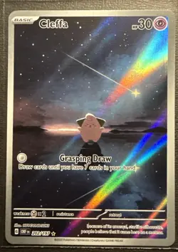Cleffa Pokemon Trading Card SV2 202/197 AR Scarlet & Violet Obsidian Flames NM - Image 1