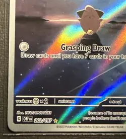 Cleffa Pokemon Trading Card SV2 202/197 AR Scarlet & Violet Obsidian Flames NM - Image 4