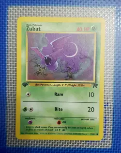 Pokemon TCG Zubat 70/82 Team Rocket Regular 1st Edition Card - Image 1