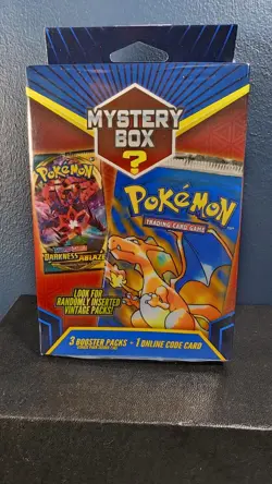 2022 Walmart Pokemon Mystery Hanger Factory Sealed, contains 3 11 Card Packs 728192536908 - Image 1