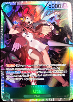 Uta ST16-001 SR ONE PIECE Tcg Card Game NM GREEN - Image 1