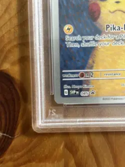 Pikachu with Grey Felt Hat 2023 Pokemon Card PSA 9 Van Gogh Art - Image 4