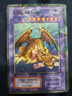 Long Life Dragon Funny Yugioh Card Mistranslation Vintage Joke Token Center - Image 1
