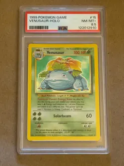 Venusaur 015/102 Base Set Holo Pokemon card PSA 8.5 NM-MT+ - Image 1