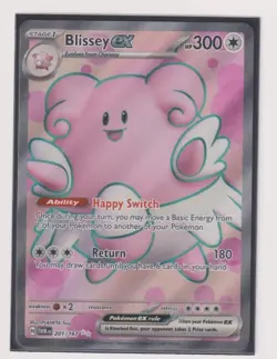 BLISSEY EX 201/167 ULTRA RARE FULL ART TWILIGHT MASQUERADE POKEMON CARD - Image 1