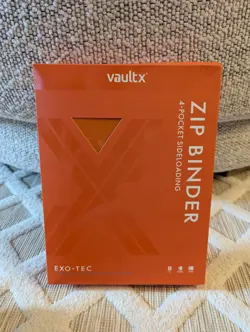 Vault X 4-Pocket Trading Card Zip Binder Exo-Tec - Just Orange - Image 1