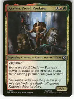 KRAVEN, PROUD PREDATOR #132 (UNCOMMON) MTG MARVEL'S SPIDER-MAN - Image 1