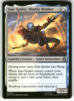 SUN-SPIDER, NIMBLE WEBBER #154 (UNCOMMON) MTG MARVEL'S SPIDER-MAN - Image 1