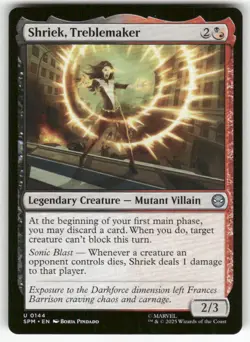 SHRIEK, TREBLEMAKER #144 (UNCOMMON) MTG MARVEL'S SPIDER-MAN - Image 1