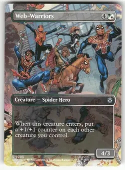 WEB-WARRIORS (BORDERLESS) #203 (UNCOMMON) MTG MARVEL'S SPIDER-MAN - Image 1