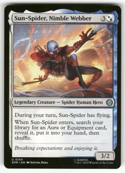 SUN-SPIDER, NIMBLE WEBBER #154 (UNCOMMON) MTG MARVEL'S SPIDER-MAN - Image 1