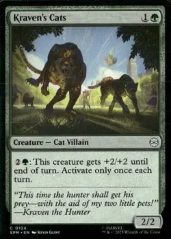 MTG Magic the Gathering Spider-Man Common Base 104 Kraven's Cats - Image 1
