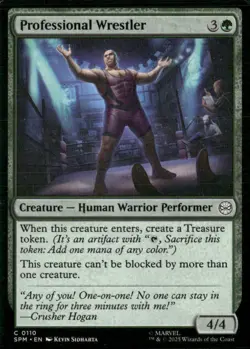 MTG Magic the Gathering Spider-Man Common Base 110 Professional Wrestler - Image 1