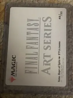 Mtg Final Fantasy Yuna, Hope Of Spira Gold Signature Stamped Art Series NM 48/53 - Image 2