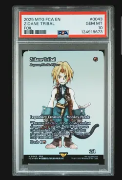 2025 MTG FCA - Zidane Tribal Foil PSA 10 -Magic the Gathering Final Fantasy Pop1 - Image 1