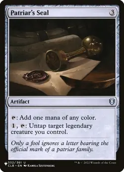 Patriar's Seal x1 1x Mystery Booster 2 NM MTG - Image 1