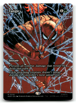 🕷 TANGLE 38 NM BORDERLESS MYTHIC SPIDERMAN MTG ENGLISH - Image 1