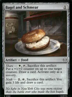 MTG Magic the Gathering Spider-Man Common Base 161 Bagel and Schmear - Image 1