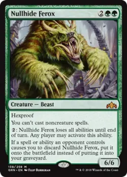 Nullhide Ferox Light Play, English Magic the Gathering MTG Guilds of Ravnica - Image 1