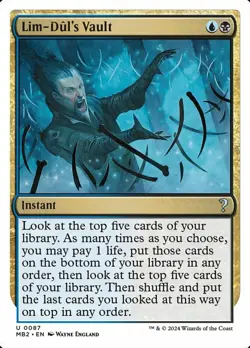 Lim-Dul's Vault - White Border Light Play, English Magic the Gathering MTG The L - Image 1