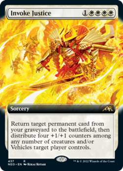Invoke Justice - Foil - Extended Art Light Play, English Magic the Gathering MTG - Image 1