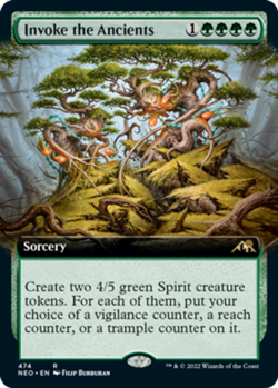 Invoke the Ancients - Extended Art Light Play, English Magic the Gathering MTG K - Image 1