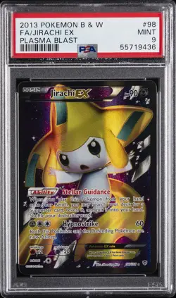 2013 POKEMON B&W PLASMA BLAST #98 FULL ART/JIRACHI EX PSA 9 - Image 1